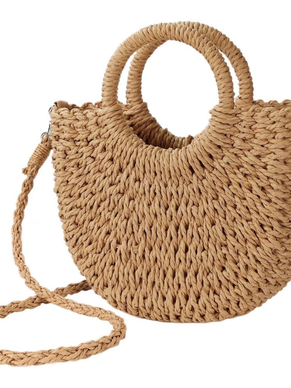 Womens Straw Beach Bag Woven Crossbody Shoulder Bags Top Handle Satchel Handbag